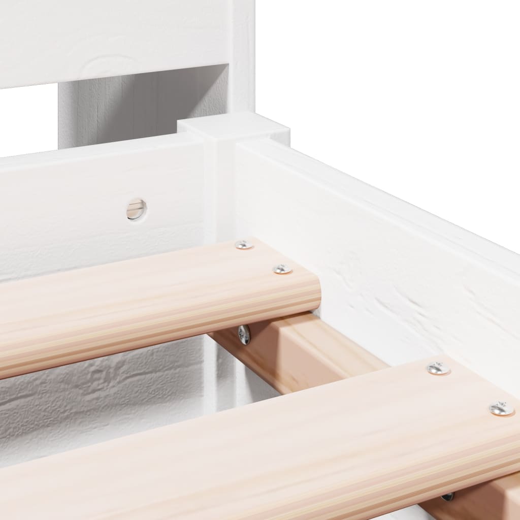 Bed met boekenkast zonder matras grenenhout wit 180x200 cm is nu te koop bij PeponiXL, paradijselijk wonen!