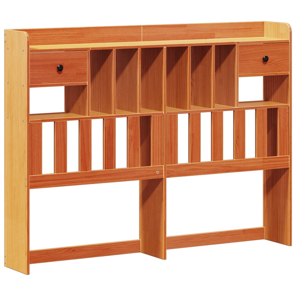 Bed met boekenkast zonder matras grenenhout wasbruin 140x200 cm is nu te koop bij PeponiXL, paradijselijk wonen!