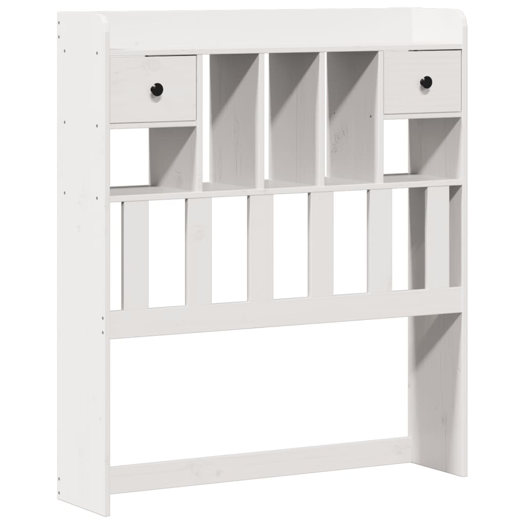 Bed met boekenkast zonder matras grenenhout wit 90x200 cm is nu te koop bij PeponiXL, paradijselijk wonen!