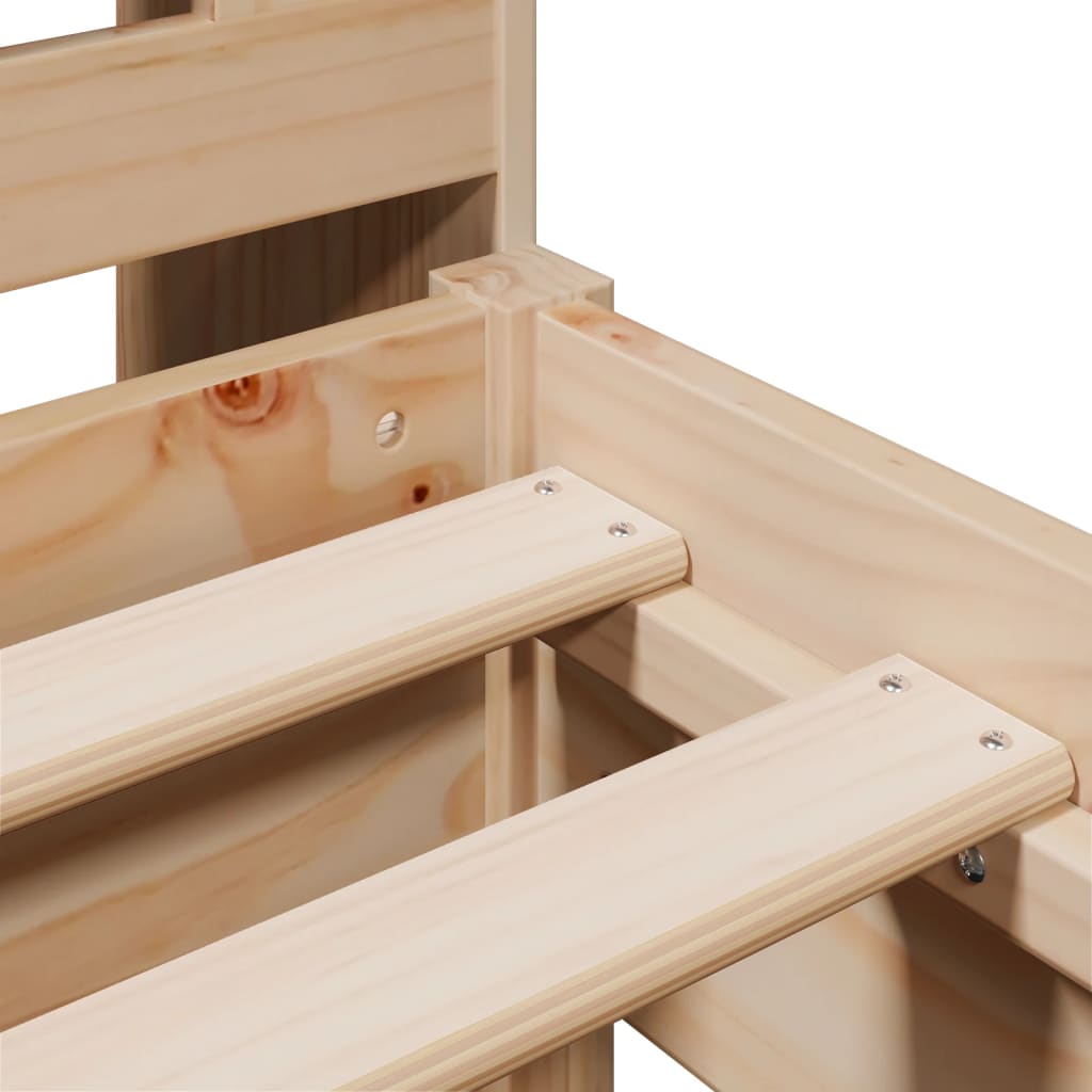 Bed met boekenkast zonder matras massief grenenhout 90x190 cm is nu te koop bij PeponiXL, paradijselijk wonen!
