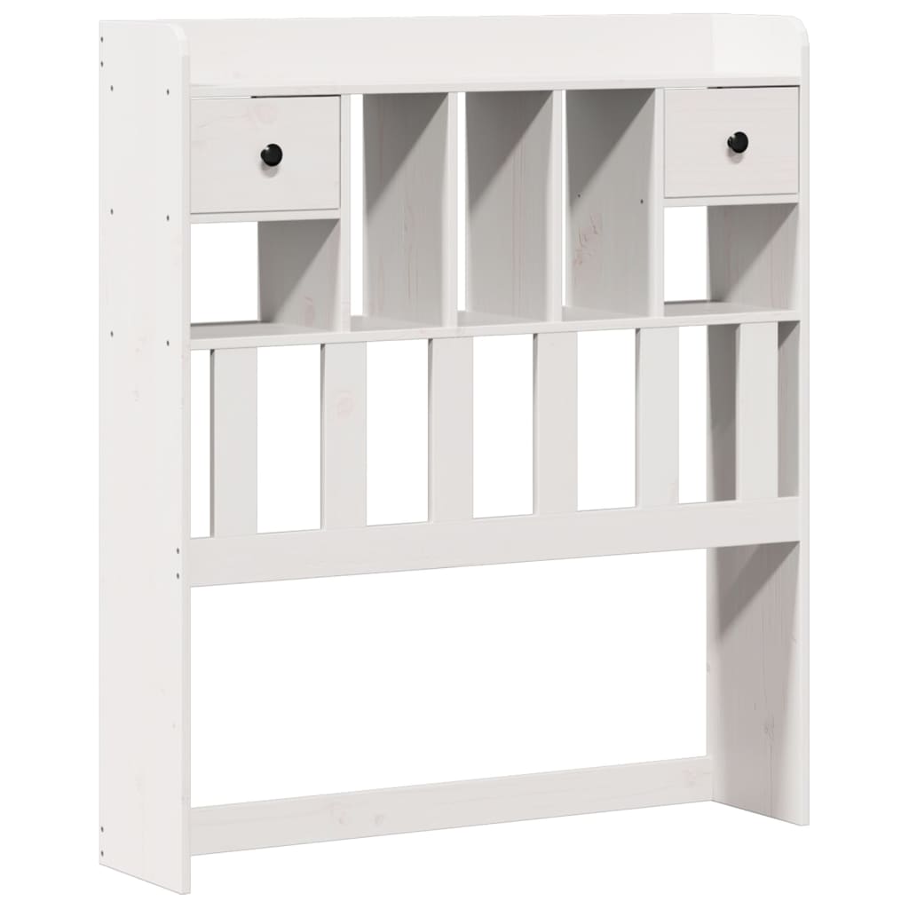 Bed met boekenkast zonder matras grenenhout wit 90x190 cm is nu te koop bij PeponiXL, paradijselijk wonen!