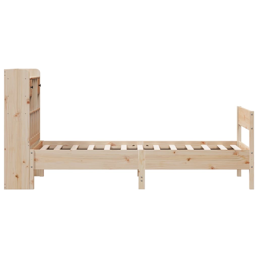 Bed met boekenkast zonder matras massief grenenhout 75x190 cm is nu te koop bij PeponiXL, paradijselijk wonen!