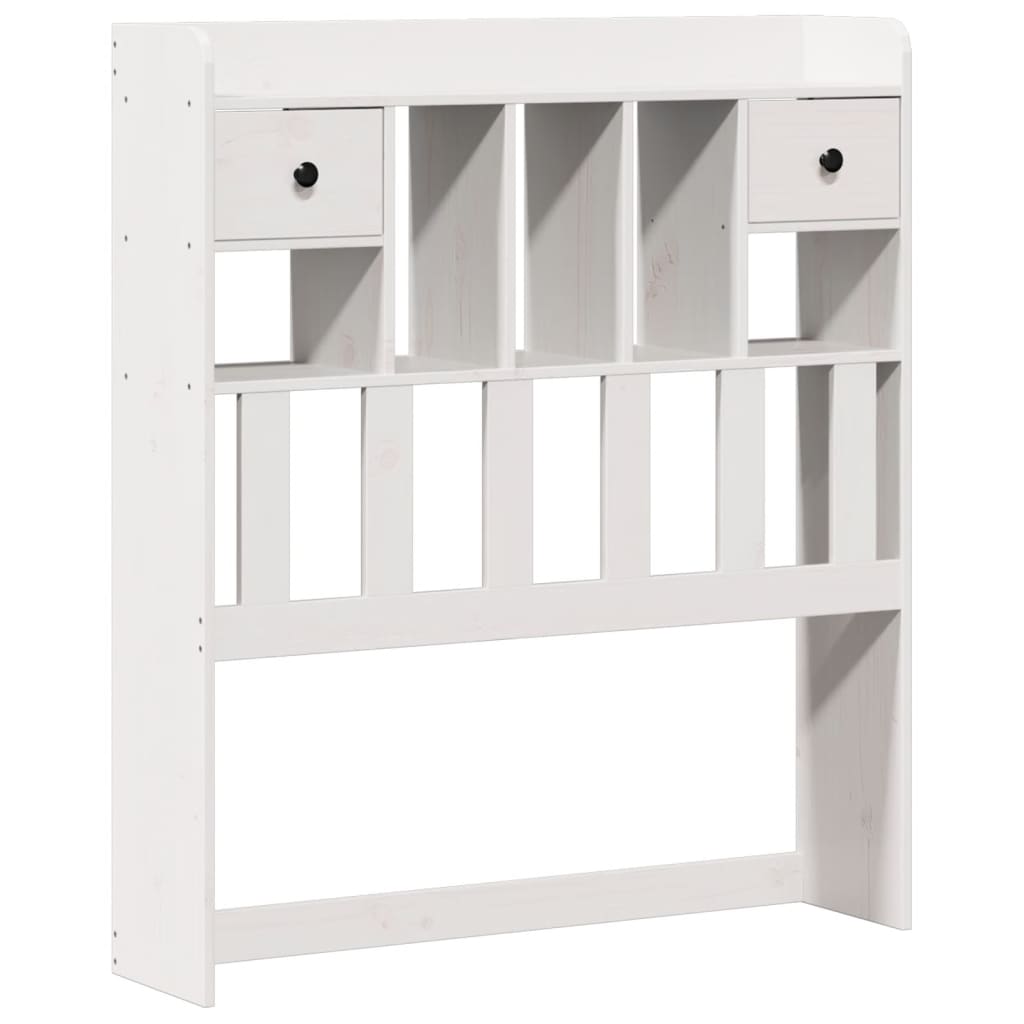 Bed met boekenkast zonder matras grenenhout wit 75x190 cm is nu te koop bij PeponiXL, paradijselijk wonen!