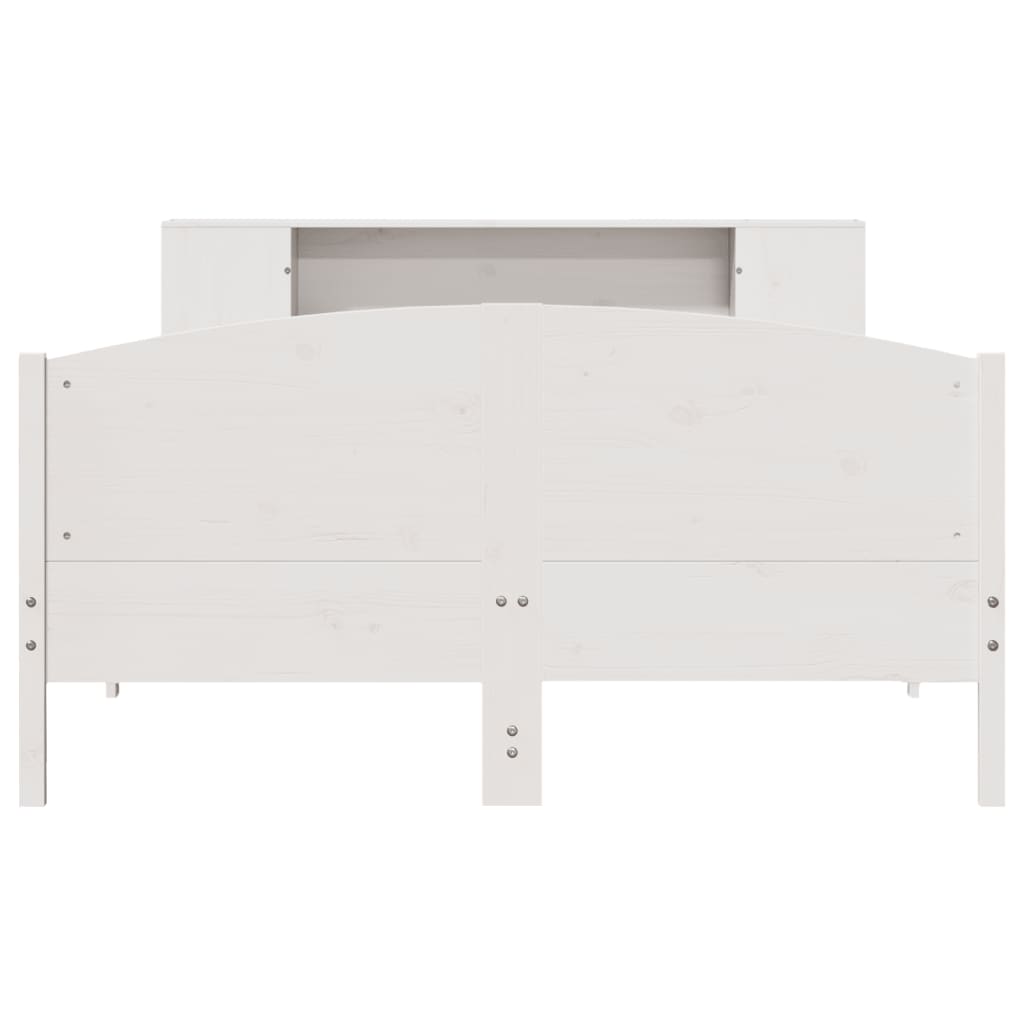 Bed met boekenkast zonder matras grenenhout wit 160x200 cm is nu te koop bij PeponiXL, paradijselijk wonen!