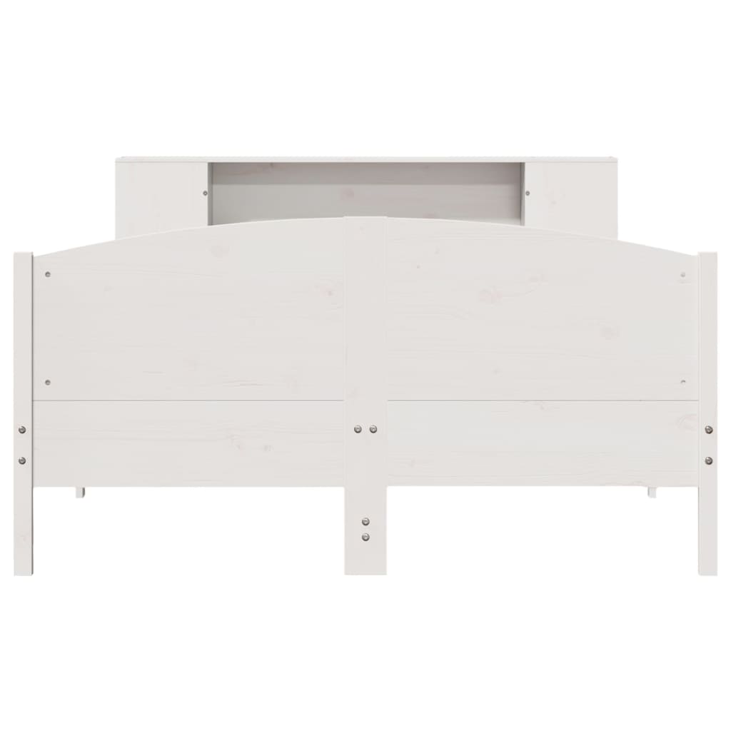 Bed met boekenkast zonder matras grenenhout wit 150x200 cm is nu te koop bij PeponiXL, paradijselijk wonen!