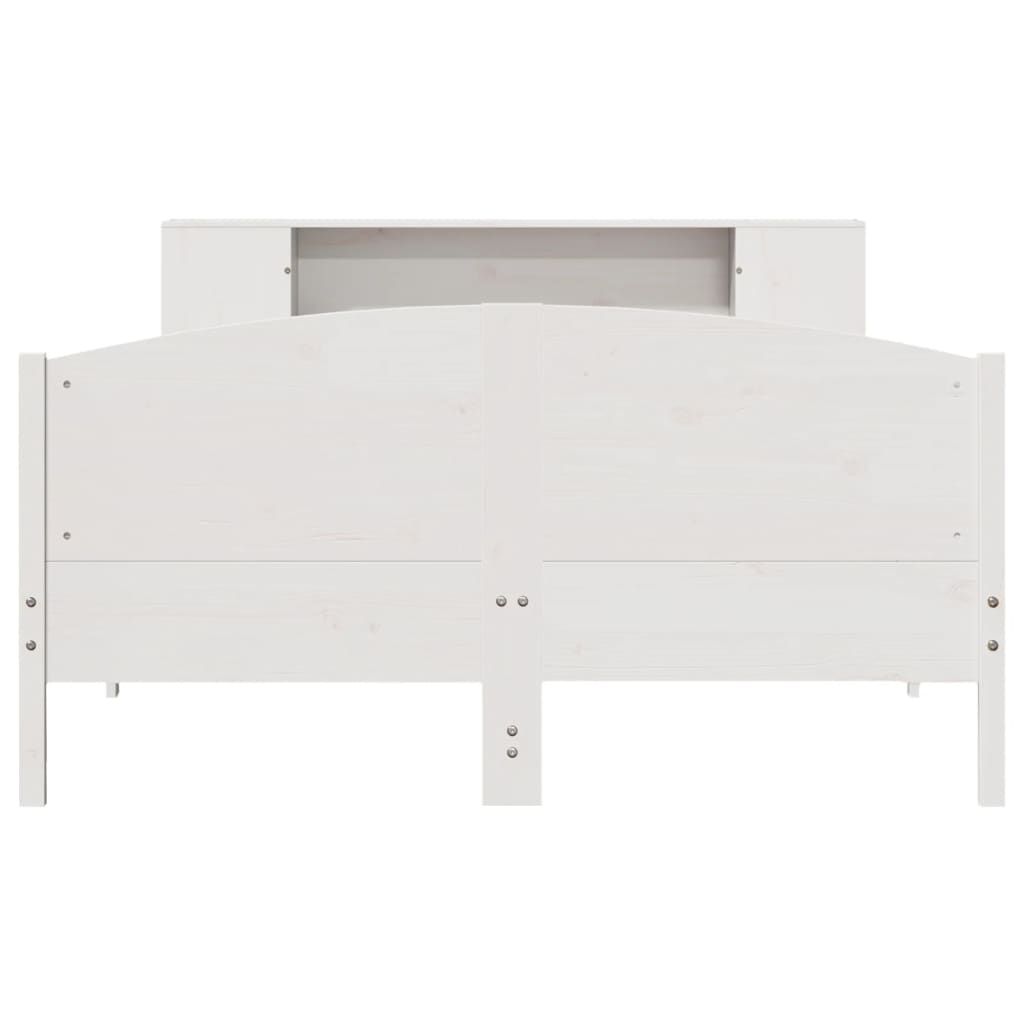 Bed met boekenkast zonder matras grenenhout wit 140x190 cm is nu te koop bij PeponiXL, paradijselijk wonen!