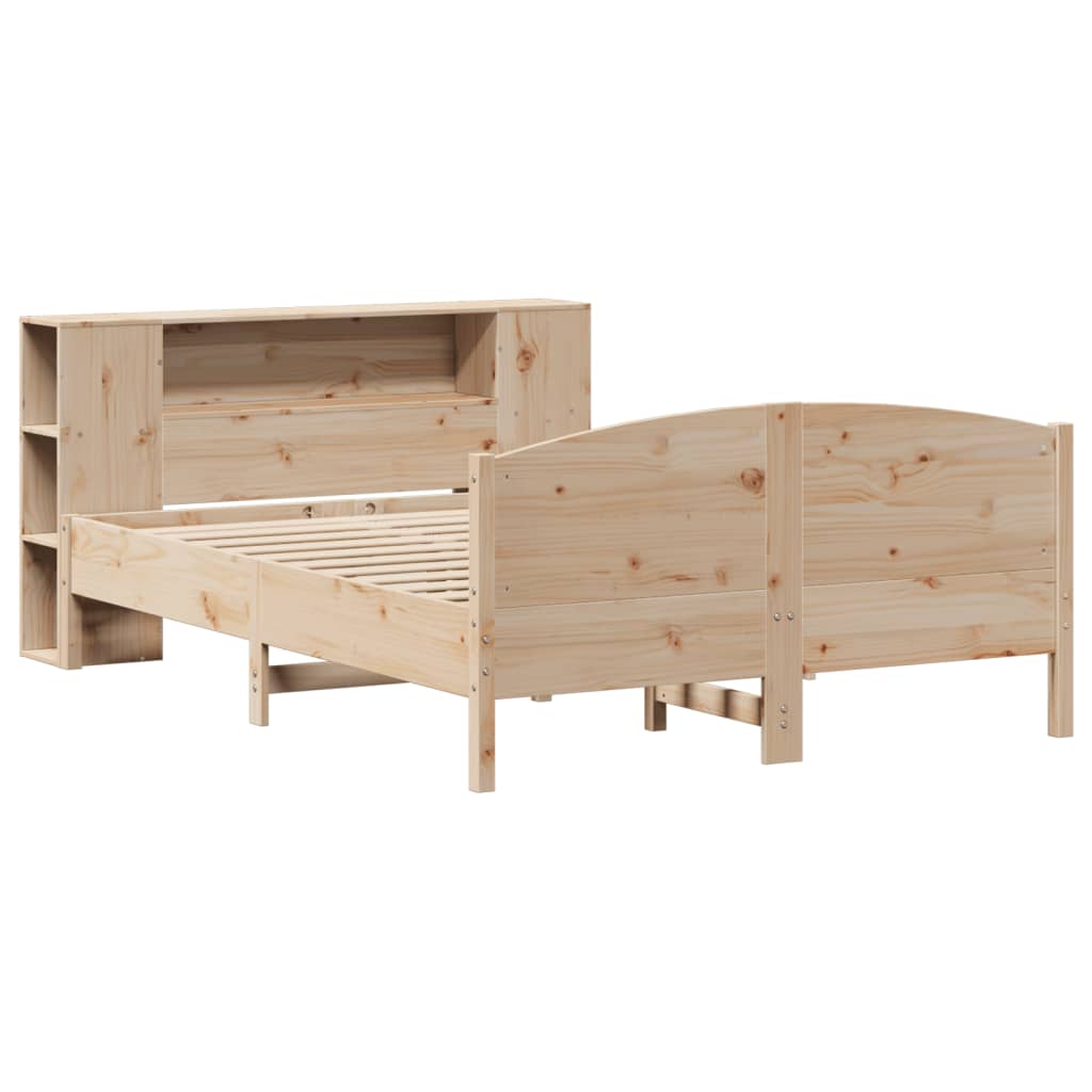 Bed met boekenkast zonder matras massief grenenhout 135x190 cm is nu te koop bij PeponiXL, paradijselijk wonen!
