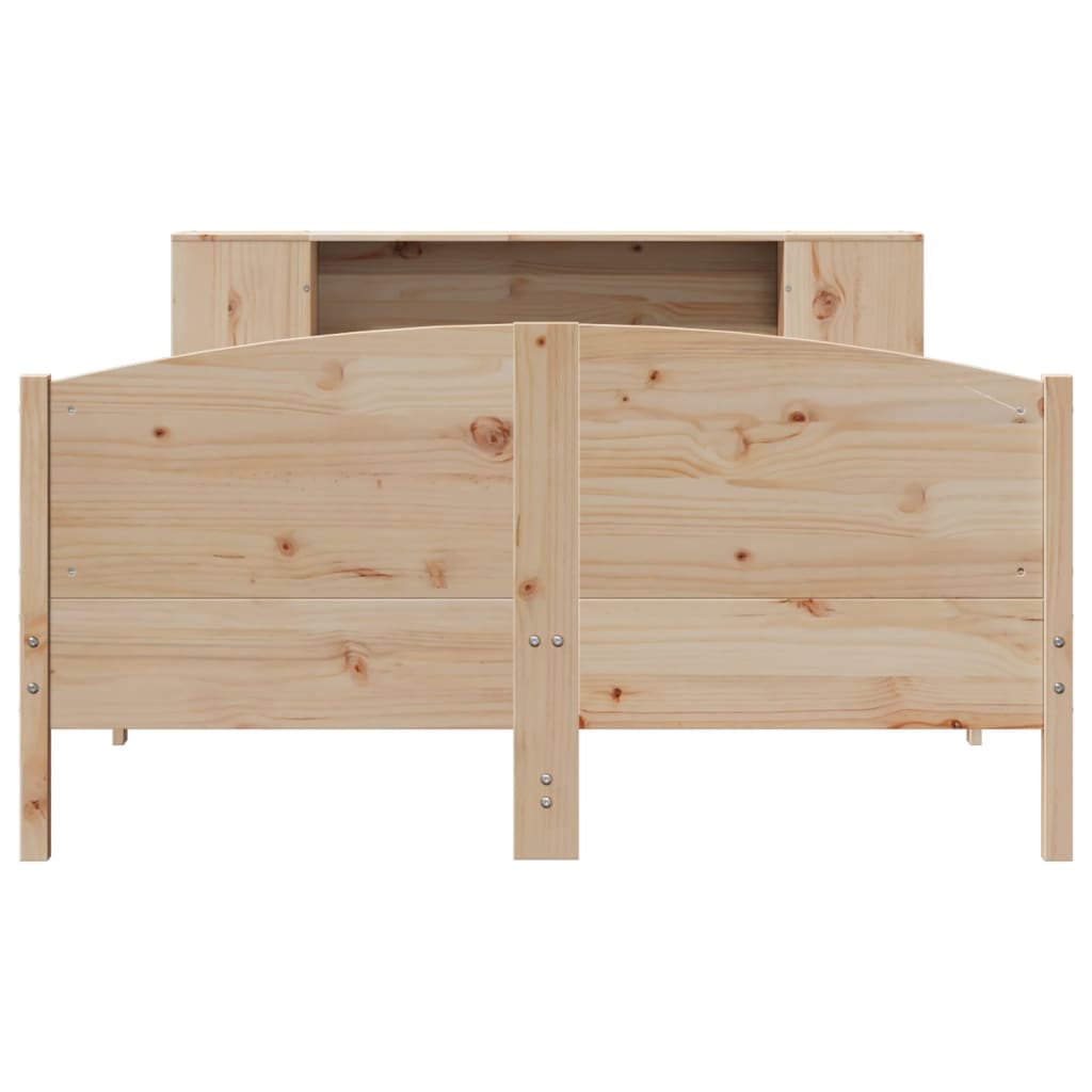Bed met boekenkast zonder matras massief grenenhout 135x190 cm is nu te koop bij PeponiXL, paradijselijk wonen!