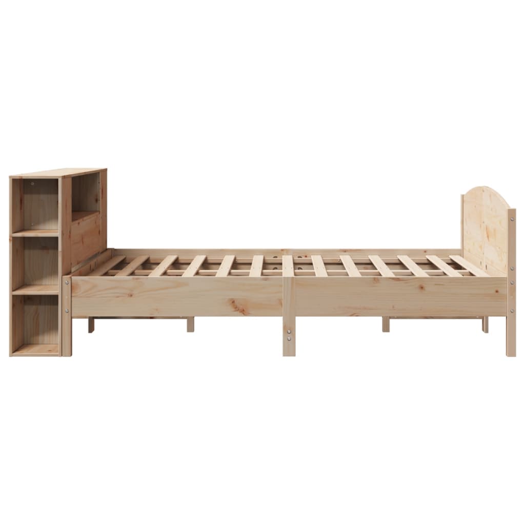 Bed met boekenkast zonder matras massief grenenhout 135x190 cm is nu te koop bij PeponiXL, paradijselijk wonen!