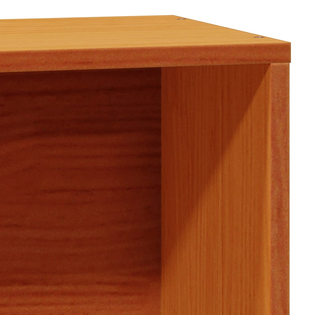 Bed met boekenkast zonder matras grenenhout wasbruin 100x200 cm is nu te koop bij PeponiXL, paradijselijk wonen!