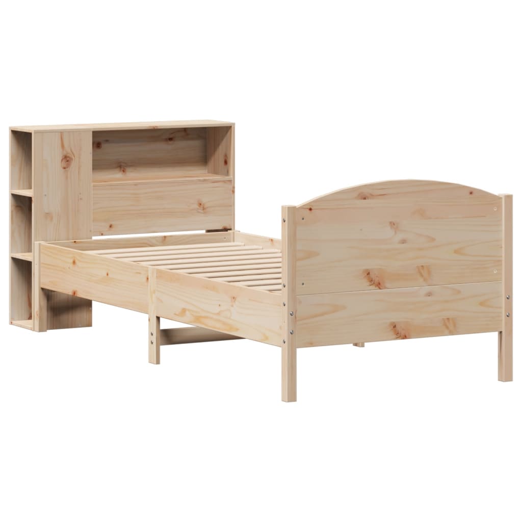 Bed met boekenkast zonder matras massief grenenhout 75x190 cm is nu te koop bij PeponiXL, paradijselijk wonen!