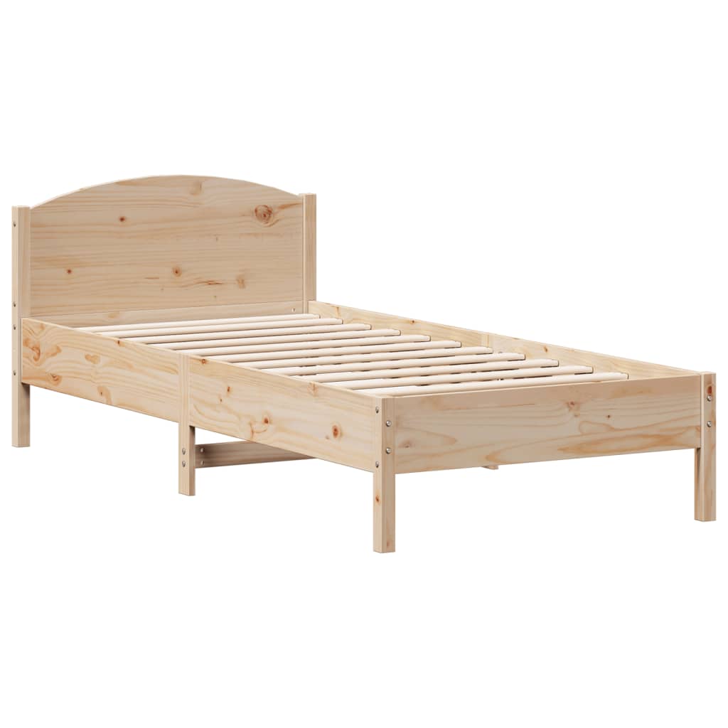 Bed met boekenkast zonder matras massief grenenhout 75x190 cm is nu te koop bij PeponiXL, paradijselijk wonen!