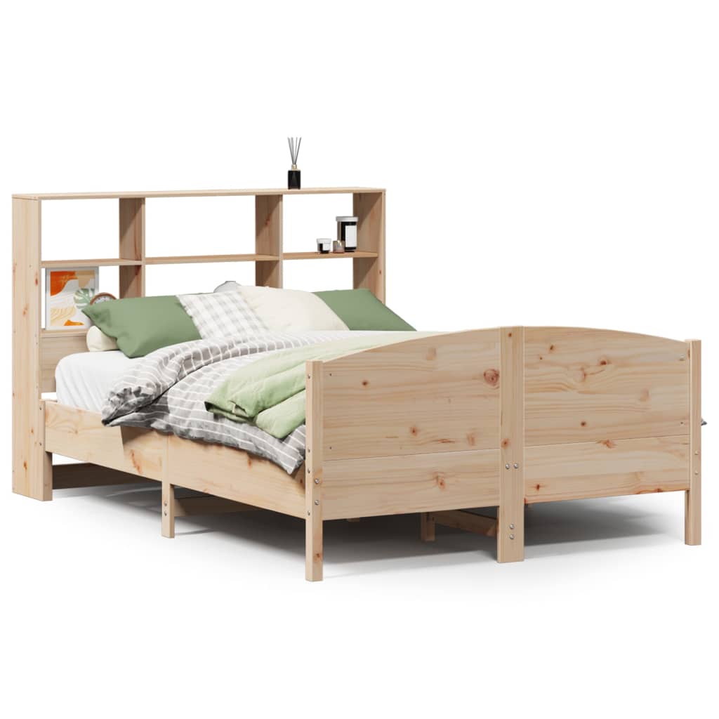 Bed met boekenkast zonder matras massief grenenhout 150x200 cm is nu te koop bij PeponiXL, paradijselijk wonen!