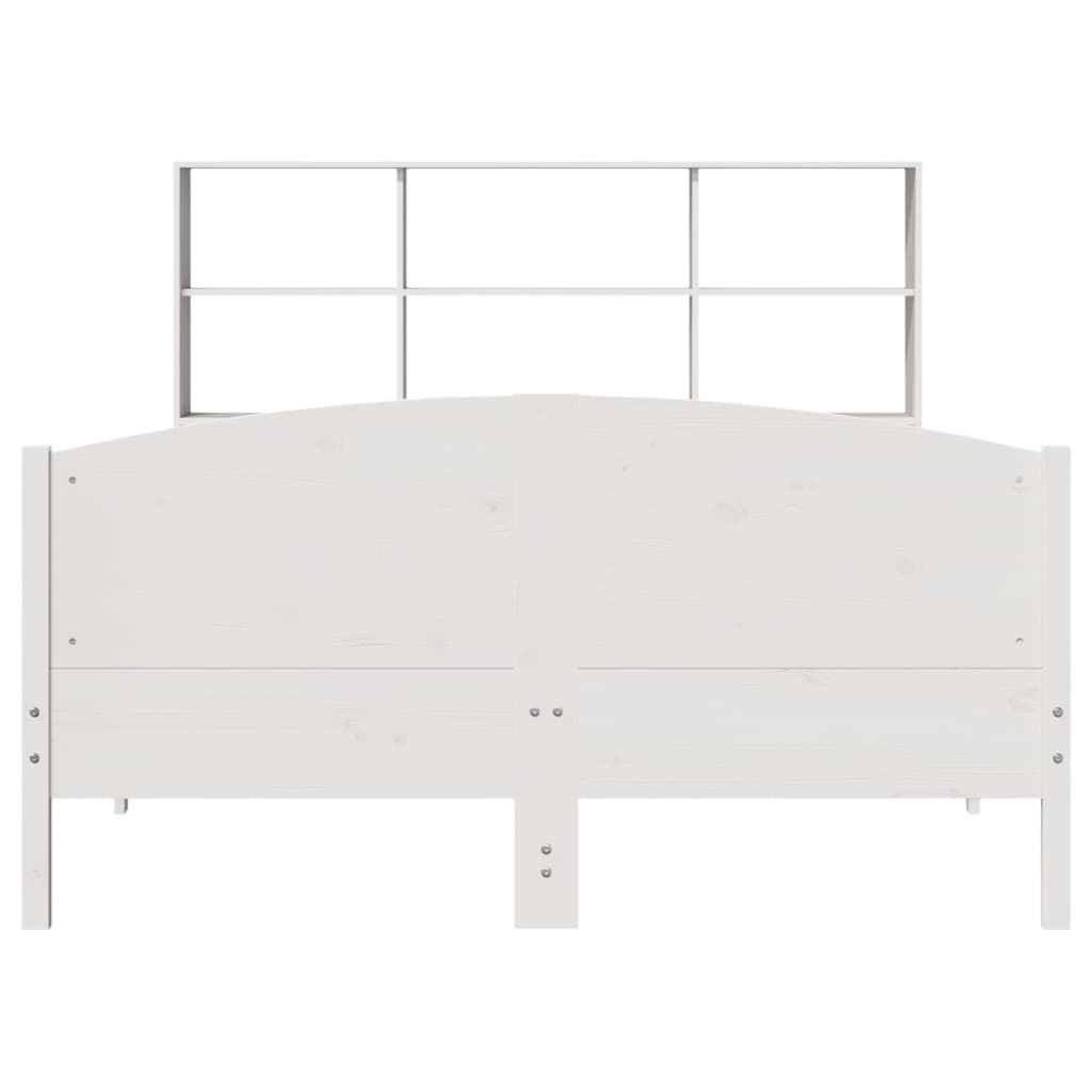 Bed met boekenkast zonder matras grenenhout wit 140x200 cm is nu te koop bij PeponiXL, paradijselijk wonen!