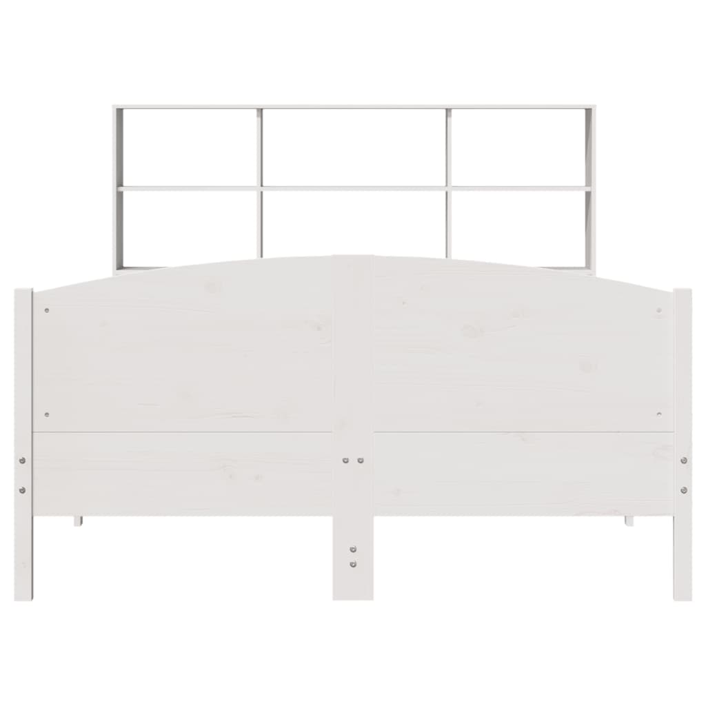 Bed met boekenkast zonder matras grenenhout wit 140x190 cm is nu te koop bij PeponiXL, paradijselijk wonen!