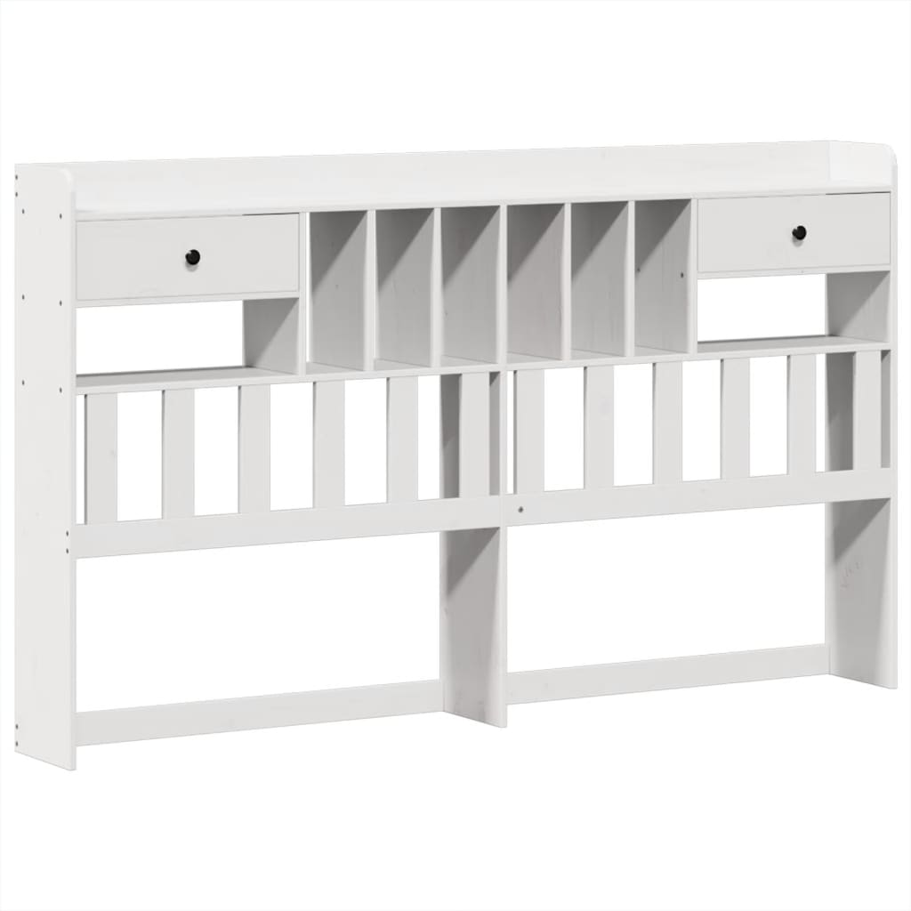 Bed met boekenkast zonder matras grenenhout wit 180x200 cm is nu te koop bij PeponiXL, paradijselijk wonen!