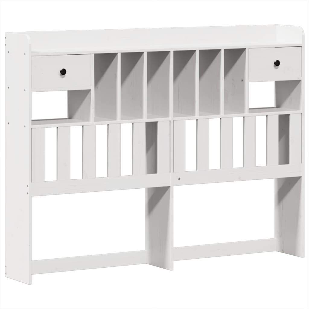 Bed met boekenkast zonder matras grenenhout wit 150x200 cm is nu te koop bij PeponiXL, paradijselijk wonen!