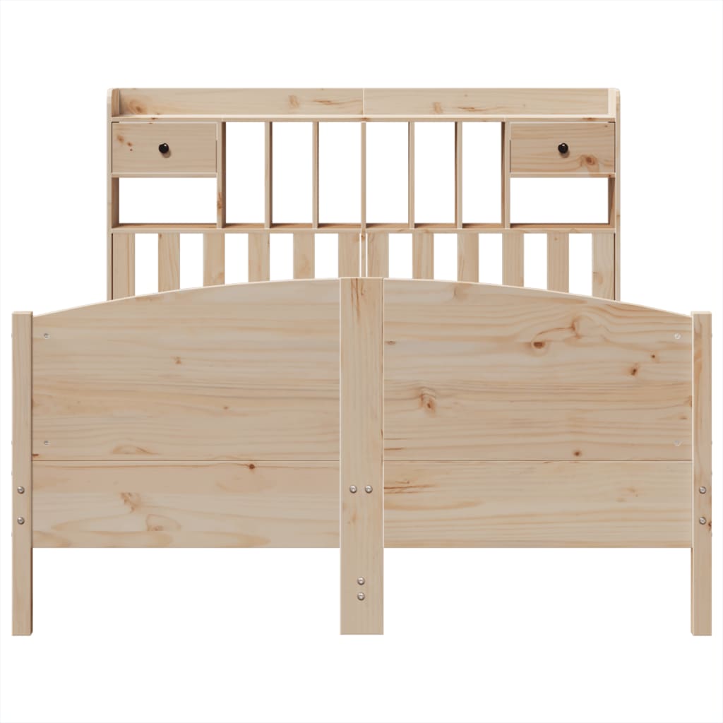 Bed met boekenkast zonder matras massief grenenhout 140x200 cm is nu te koop bij PeponiXL, paradijselijk wonen!