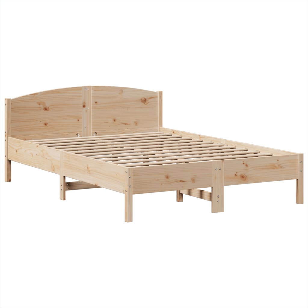 Bed met boekenkast zonder matras massief grenenhout 140x190 cm is nu te koop bij PeponiXL, paradijselijk wonen!