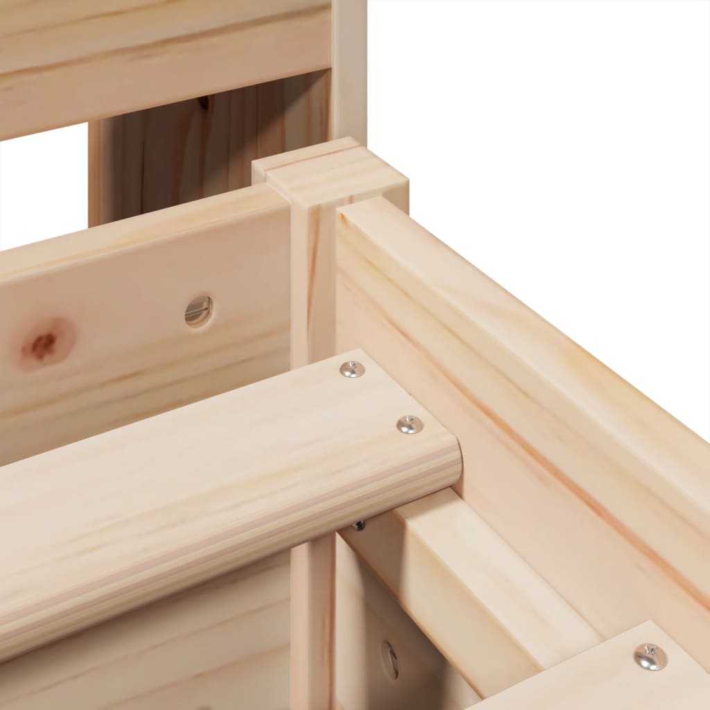 Bed met boekenkast zonder matras massief grenenhout 140x190 cm is nu te koop bij PeponiXL, paradijselijk wonen!