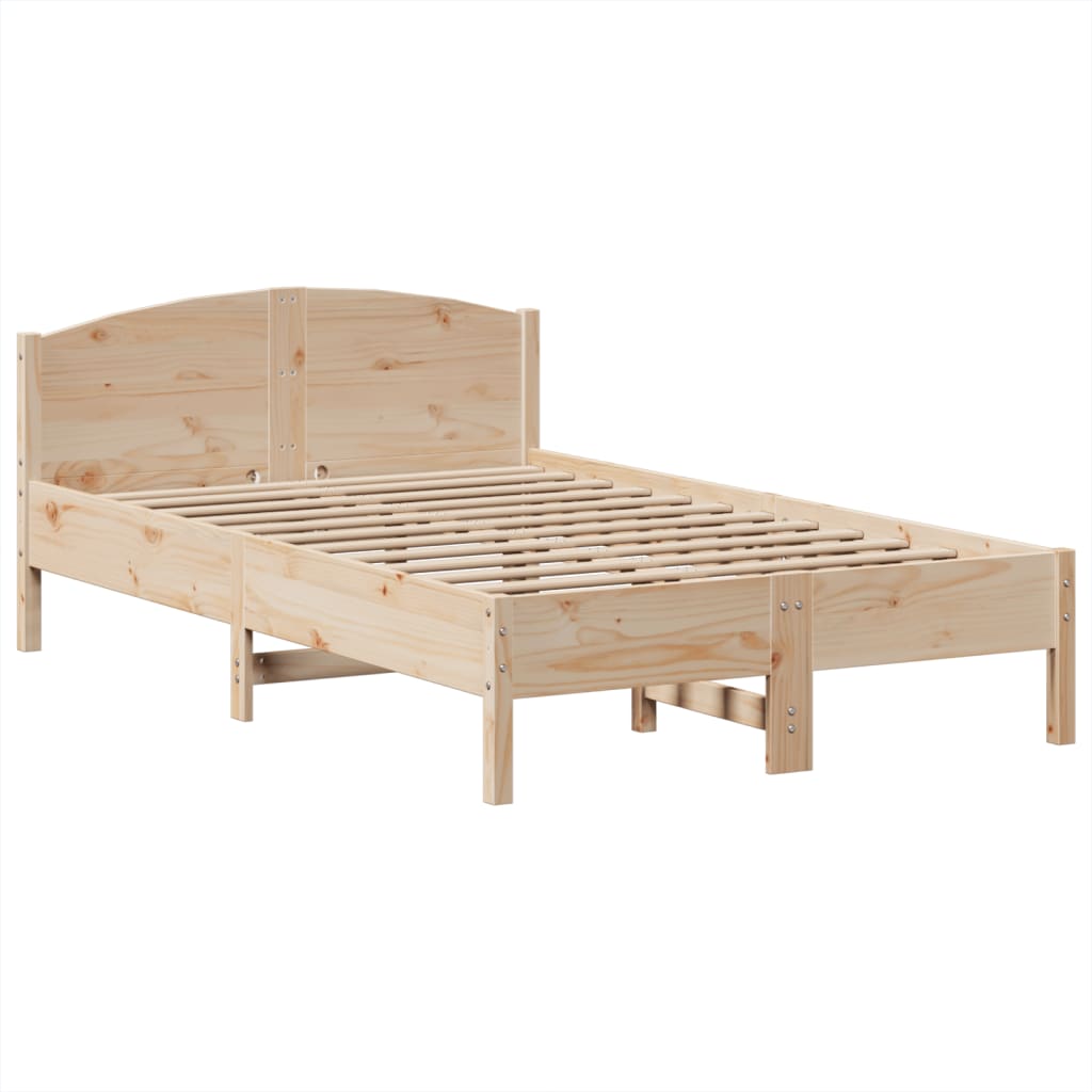 Bed met boekenkast zonder matras massief grenenhout 135x190 cm is nu te koop bij PeponiXL, paradijselijk wonen!