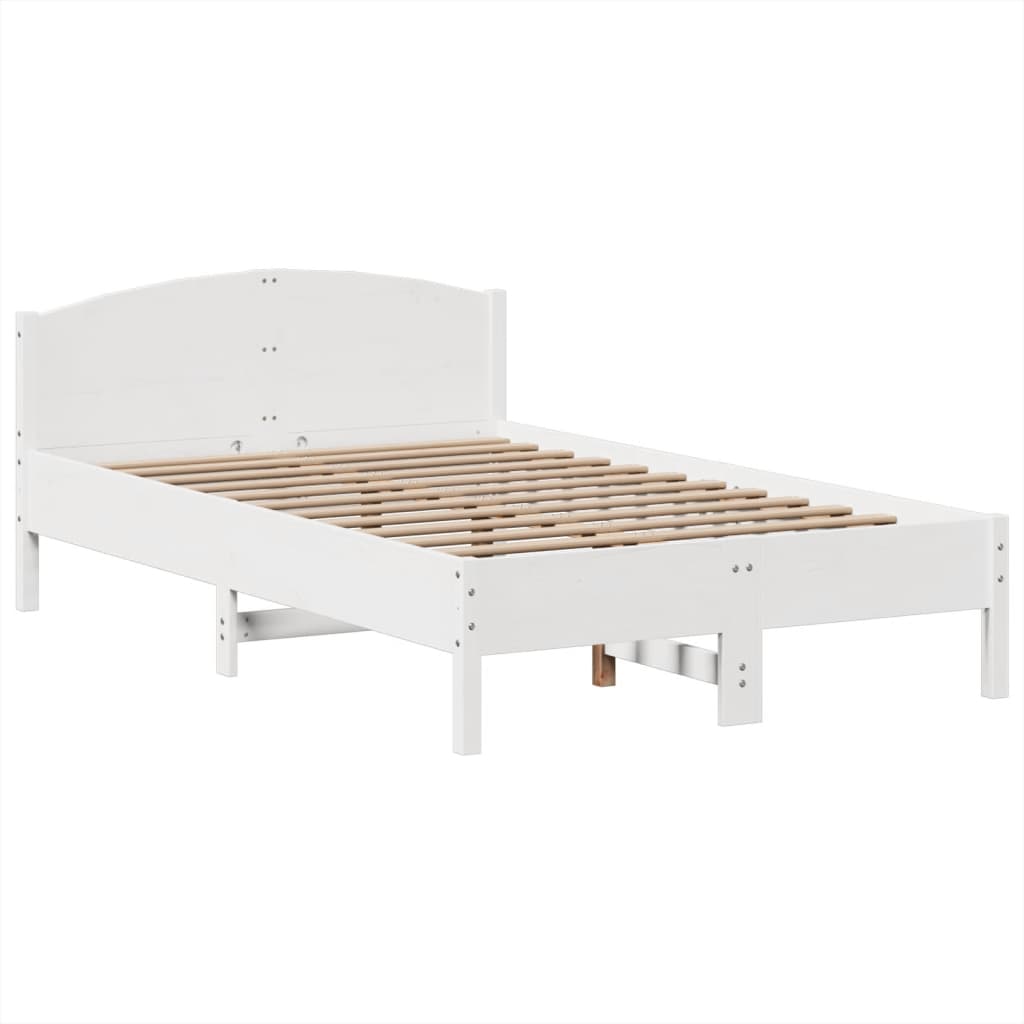 Bed met boekenkast zonder matras grenenhout wit 135x190 cm is nu te koop bij PeponiXL, paradijselijk wonen!