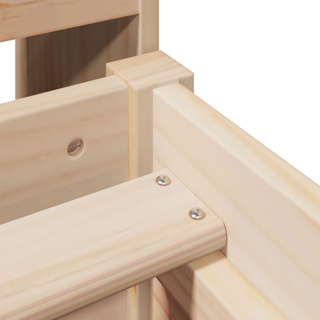 Bed met boekenkast zonder matras massief grenenhout 100x200 cm is nu te koop bij PeponiXL, paradijselijk wonen!