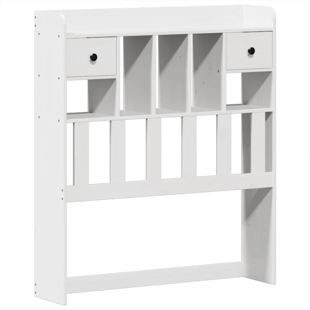 Bed met boekenkast zonder matras grenenhout wit 90x200 cm is nu te koop bij PeponiXL, paradijselijk wonen!