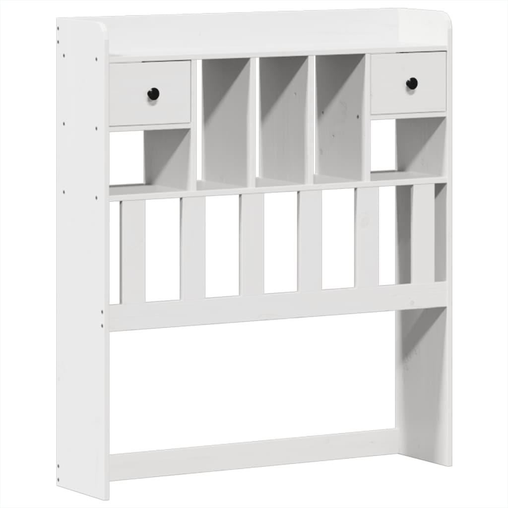 Bed met boekenkast zonder matras grenenhout wit 75x190 cm is nu te koop bij PeponiXL, paradijselijk wonen!