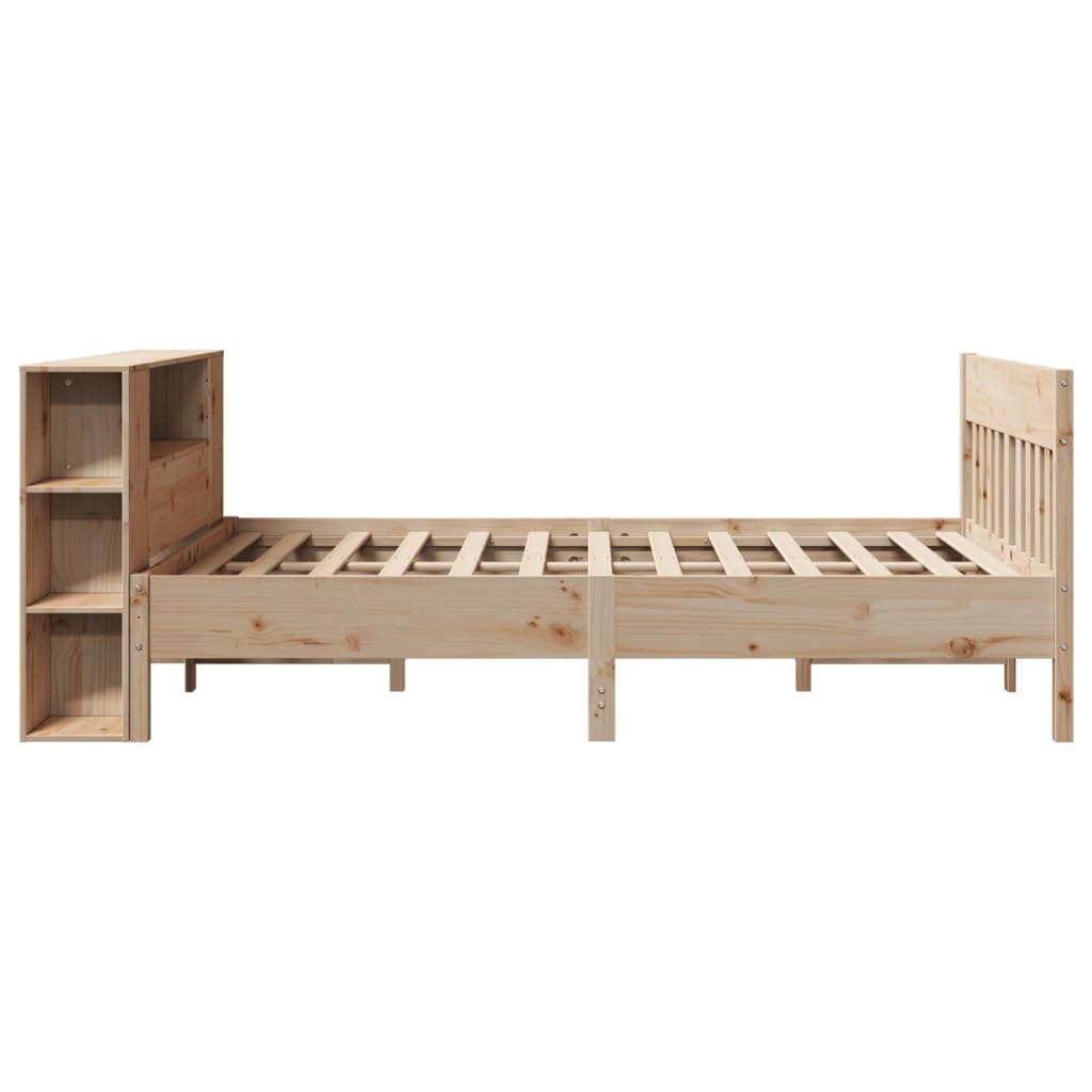 Bed met boekenkast zonder matras massief grenenhout 120x190 cm is nu te koop bij PeponiXL, paradijselijk wonen!
