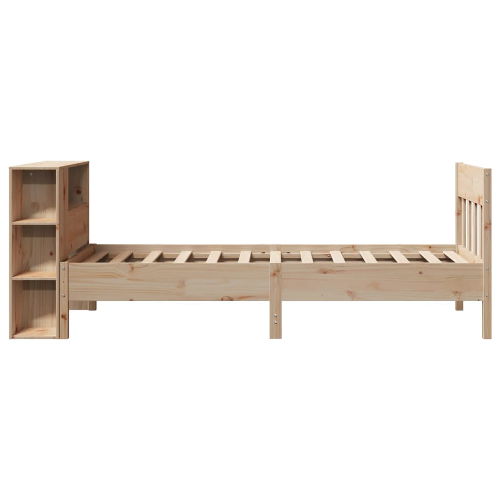 Bed met boekenkast zonder matras massief grenenhout 75x190 cm is nu te koop bij PeponiXL, paradijselijk wonen!