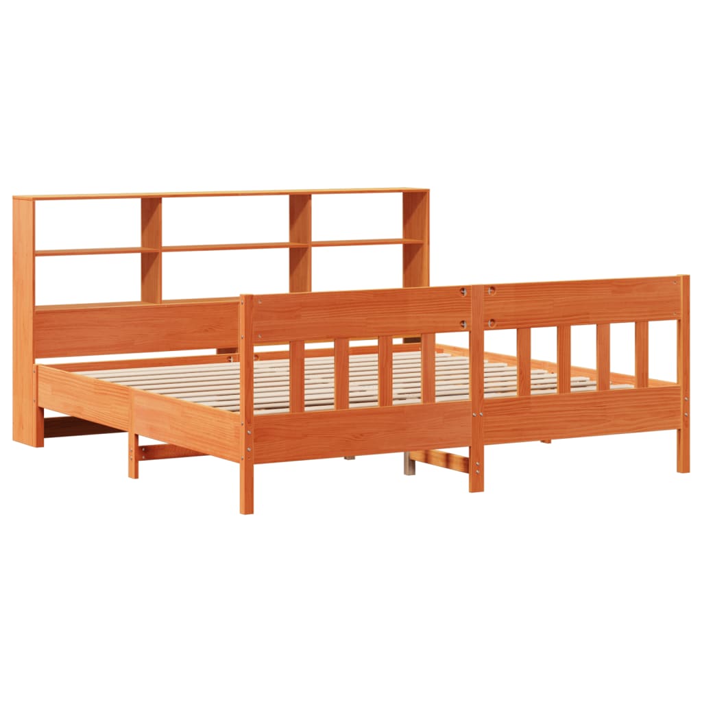 Bedframe zonder matras massief grenenhout wasbruin 200x200 cm is nu te koop bij PeponiXL, paradijselijk wonen!