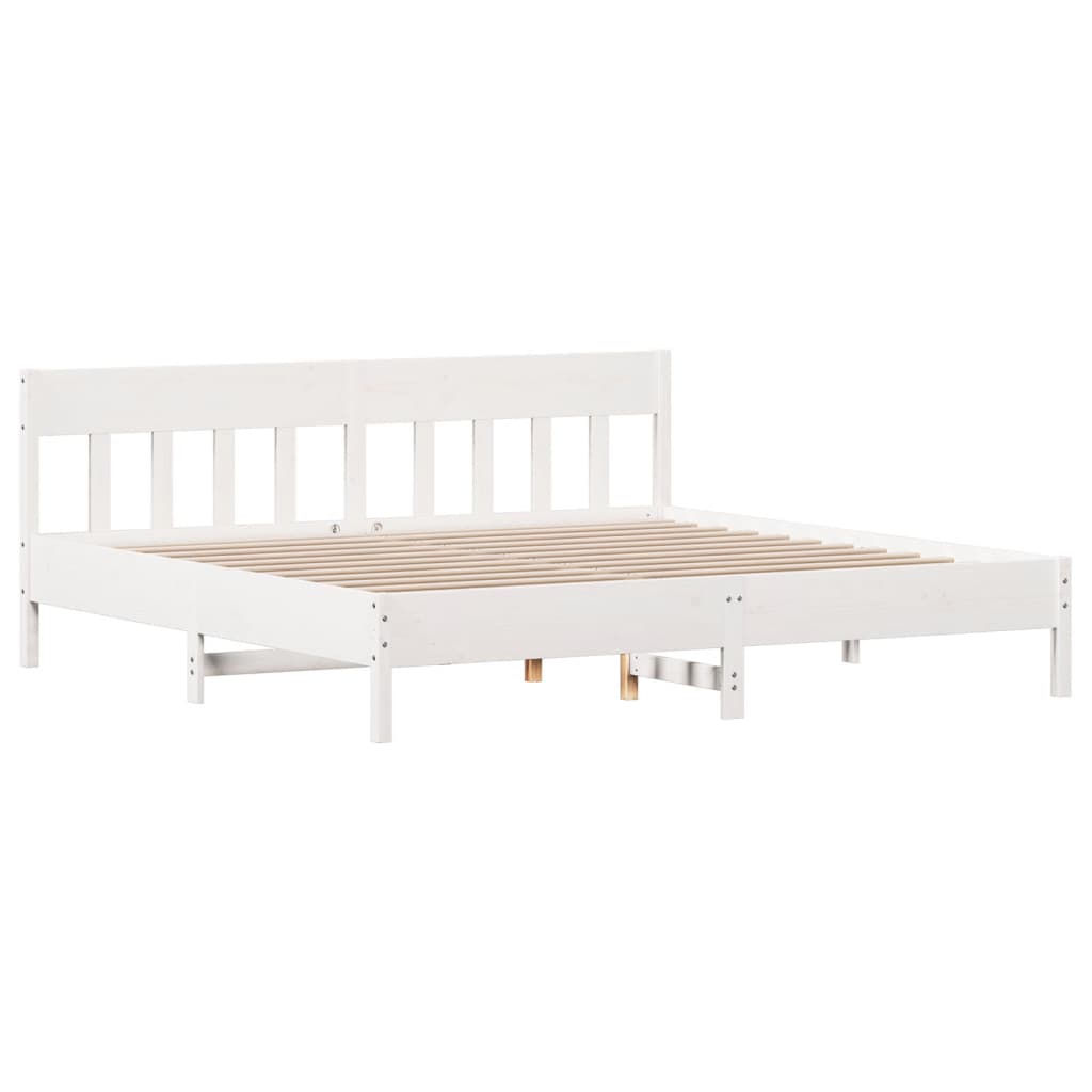Bedframe zonder matras massief grenenhout wit 180x200 cm is nu te koop bij PeponiXL, paradijselijk wonen!