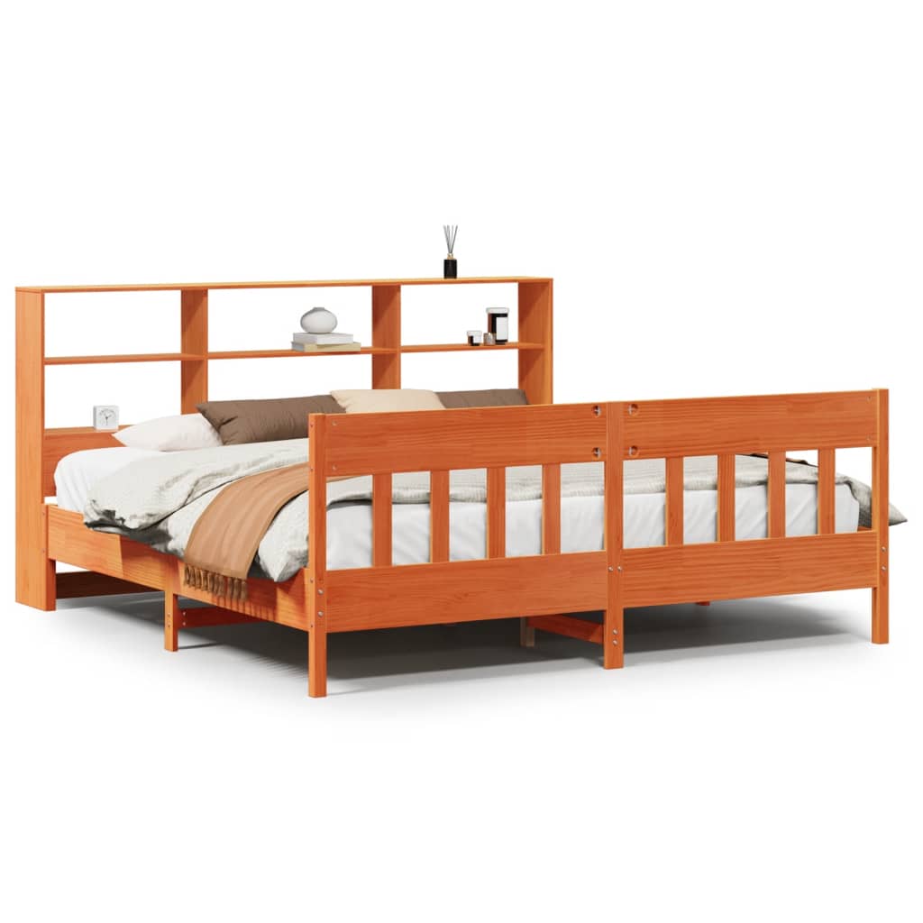 Bedframe zonder matras massief grenenhout wasbruin 180x200 cm is nu te koop bij PeponiXL, paradijselijk wonen!