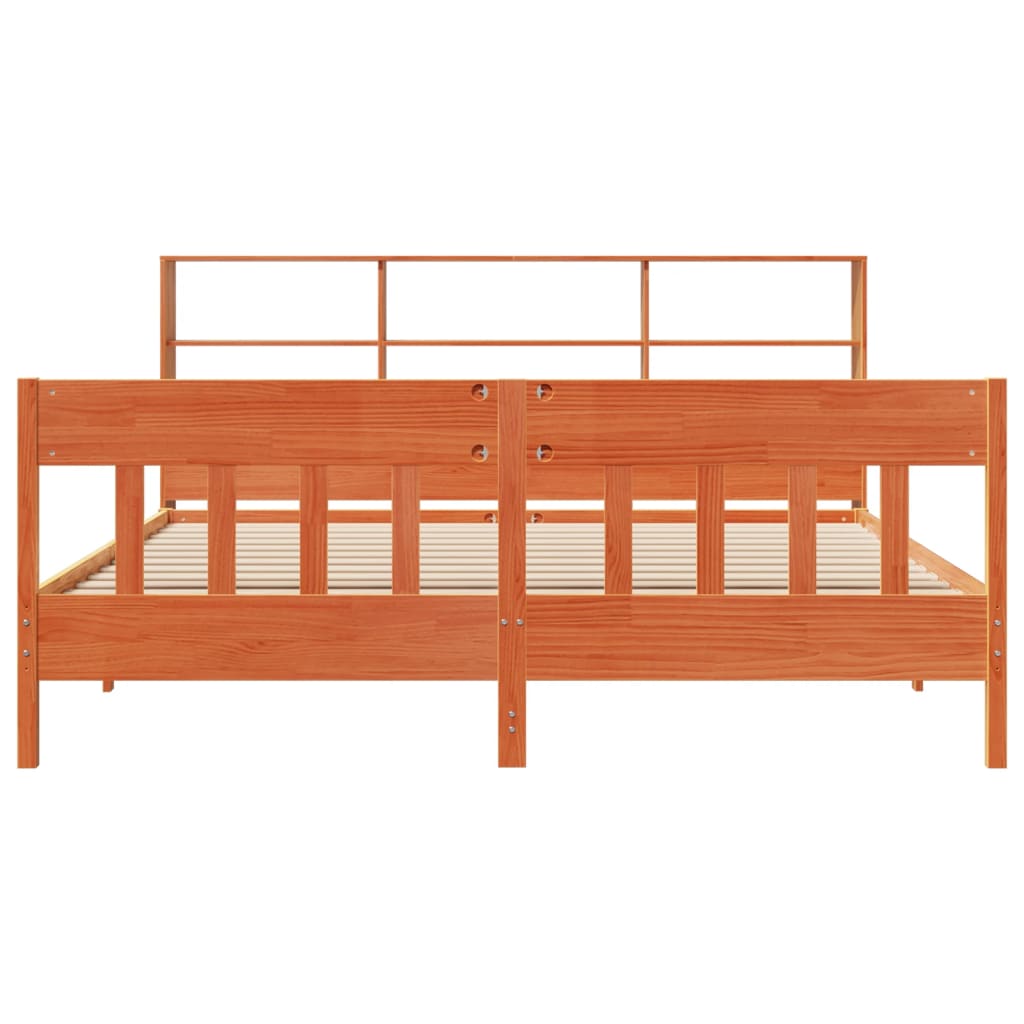 Bedframe zonder matras massief grenenhout wasbruin 180x200 cm is nu te koop bij PeponiXL, paradijselijk wonen!