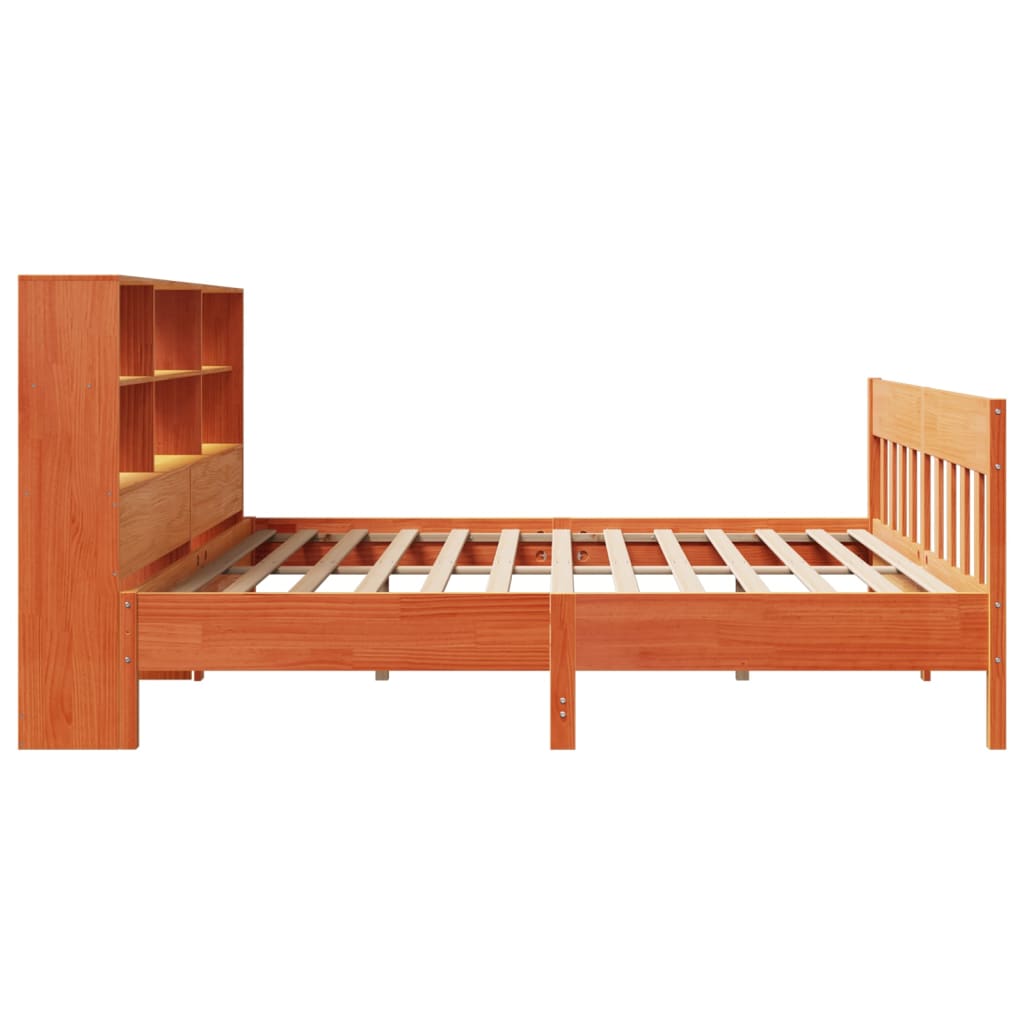 Bedframe zonder matras massief grenenhout wasbruin 180x200 cm is nu te koop bij PeponiXL, paradijselijk wonen!