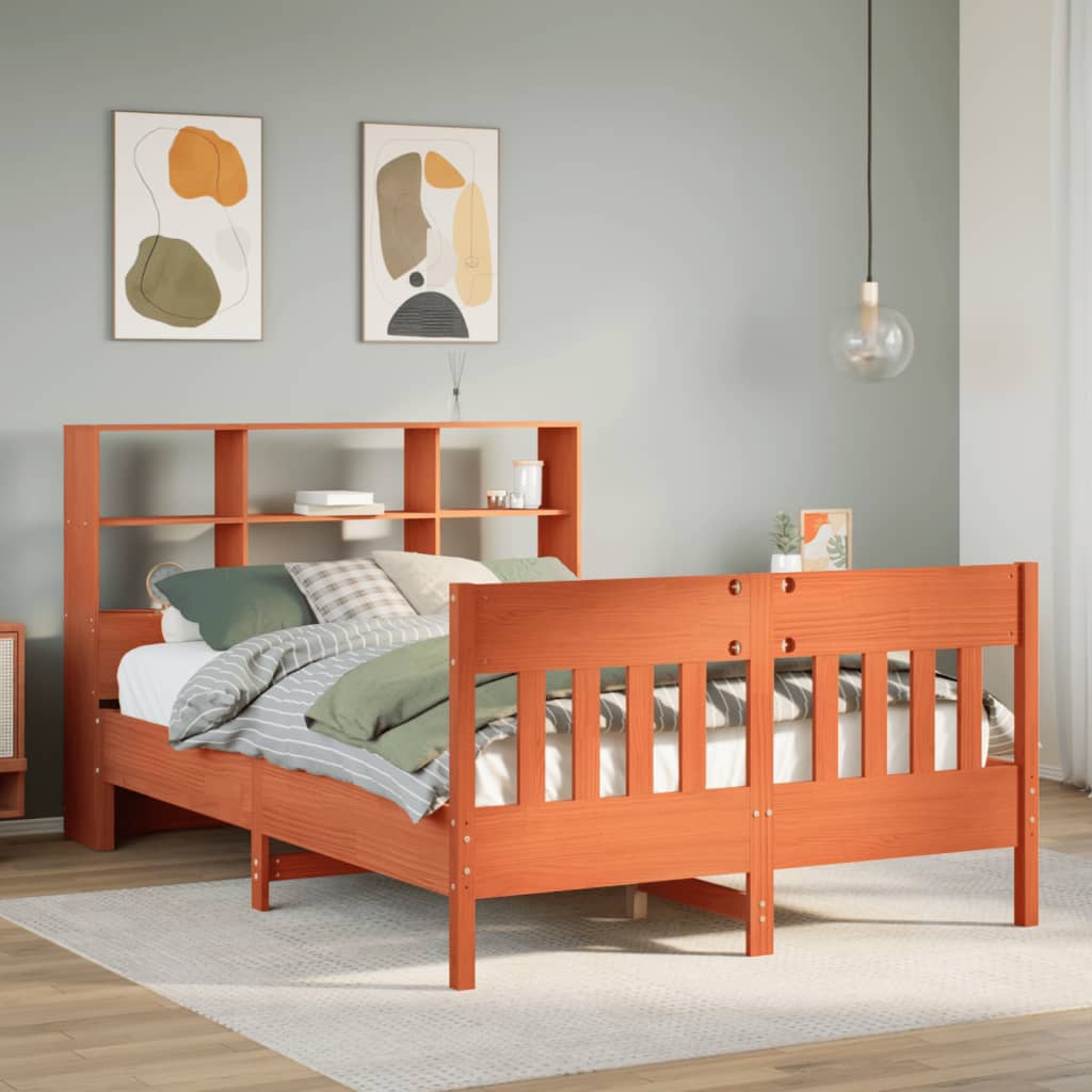 Bedframe zonder matras massief grenenhout wasbruin 150x200 cm is nu te koop bij PeponiXL, paradijselijk wonen!