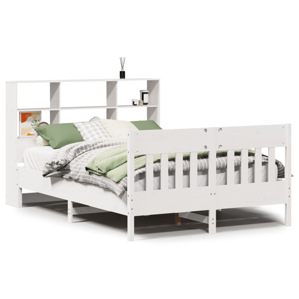 Bedframe zonder matras massief grenenhout wit 140x190 cm is nu te koop bij PeponiXL, paradijselijk wonen!