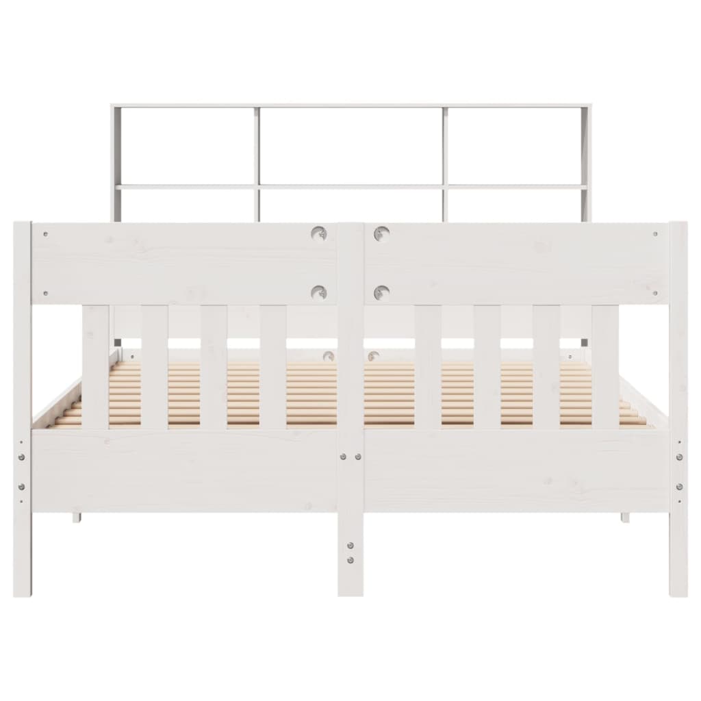Bedframe zonder matras massief grenenhout wit 140x190 cm is nu te koop bij PeponiXL, paradijselijk wonen!