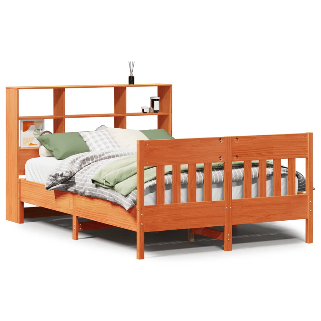 Bed met matras massief grenenhout wasbruin 140x190 cm is nu te koop bij PeponiXL, paradijselijk wonen!
