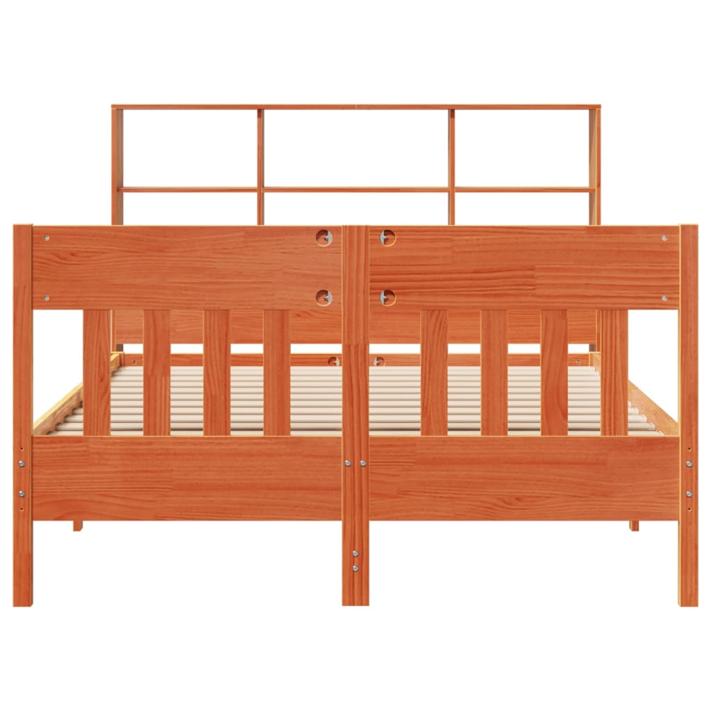 Bed met matras massief grenenhout wasbruin 140x190 cm is nu te koop bij PeponiXL, paradijselijk wonen!