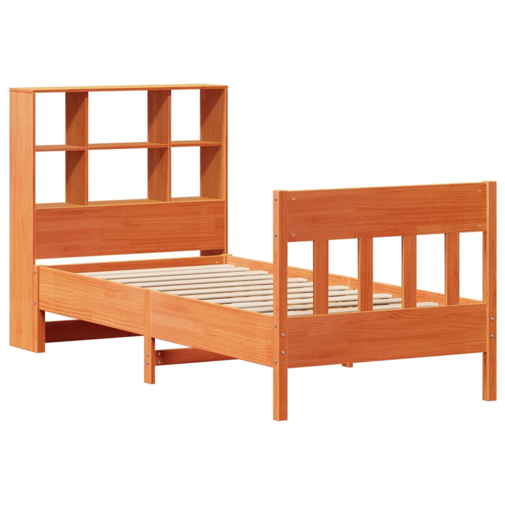 Bedframe zonder matras massief grenenhout wasbruin 75x190 cm is nu te koop bij PeponiXL, paradijselijk wonen!