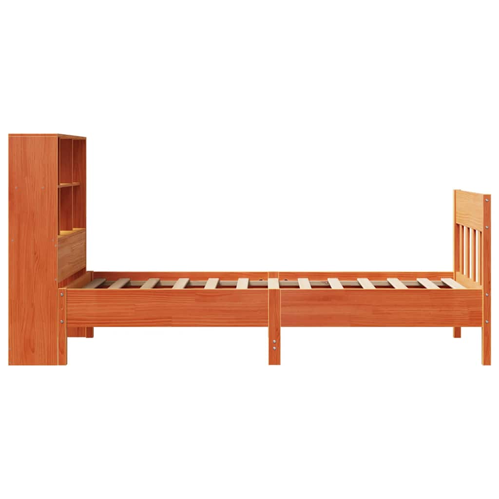 Bedframe zonder matras massief grenenhout wasbruin 75x190 cm is nu te koop bij PeponiXL, paradijselijk wonen!