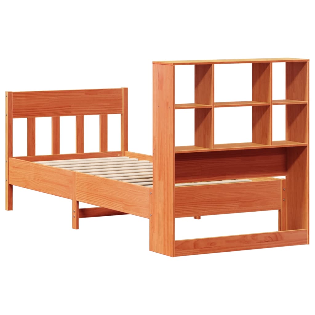 Bedframe zonder matras massief grenenhout wasbruin 75x190 cm is nu te koop bij PeponiXL, paradijselijk wonen!