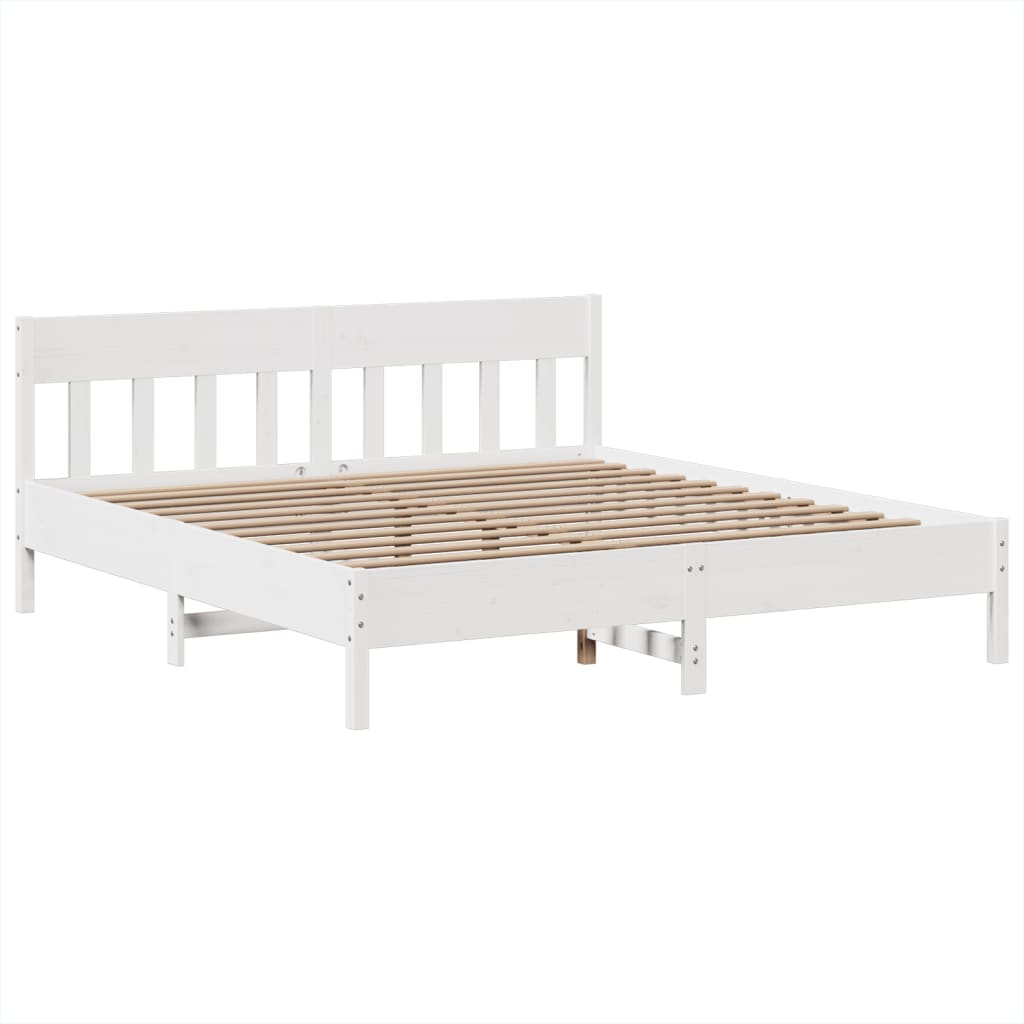 Bedframe zonder matras massief grenenhout wit 180x200 cm is nu te koop bij PeponiXL, paradijselijk wonen!