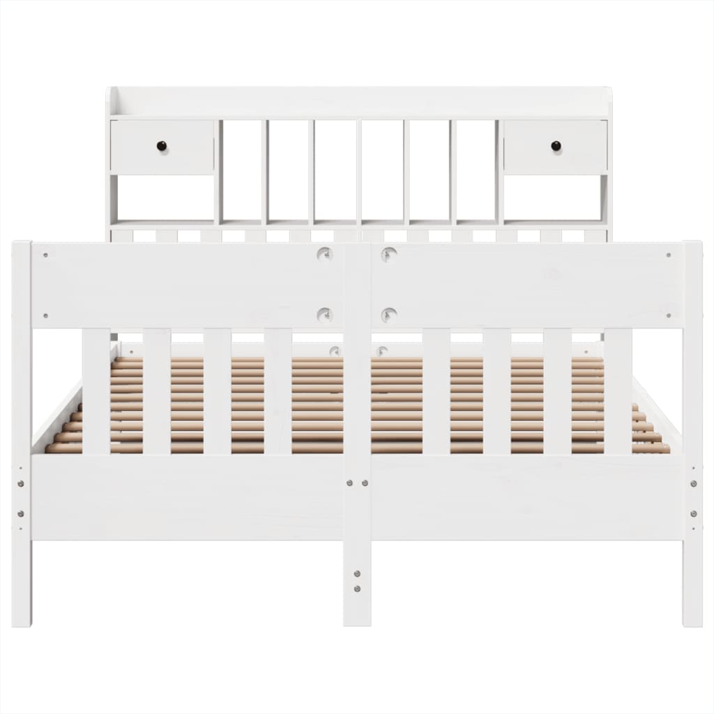 Bedframe zonder matras massief grenenhout wit 160x200 cm is nu te koop bij PeponiXL, paradijselijk wonen!