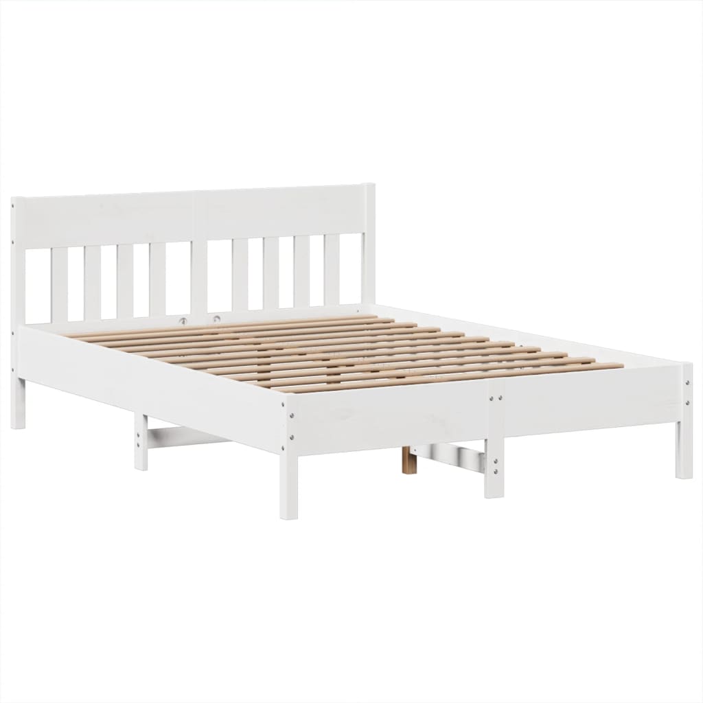 Bedframe zonder matras massief grenenhout wit 160x200 cm is nu te koop bij PeponiXL, paradijselijk wonen!
