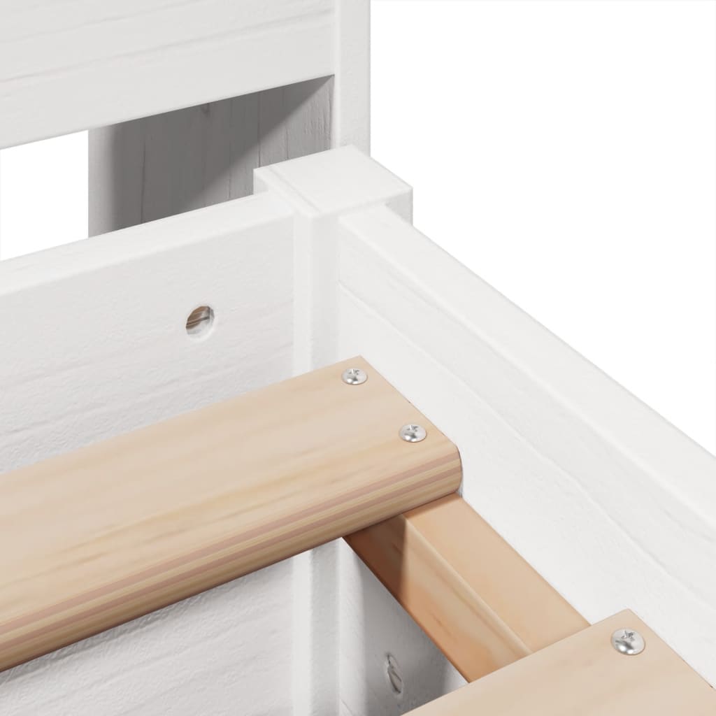 Bedframe zonder matras massief grenenhout wit 160x200 cm is nu te koop bij PeponiXL, paradijselijk wonen!