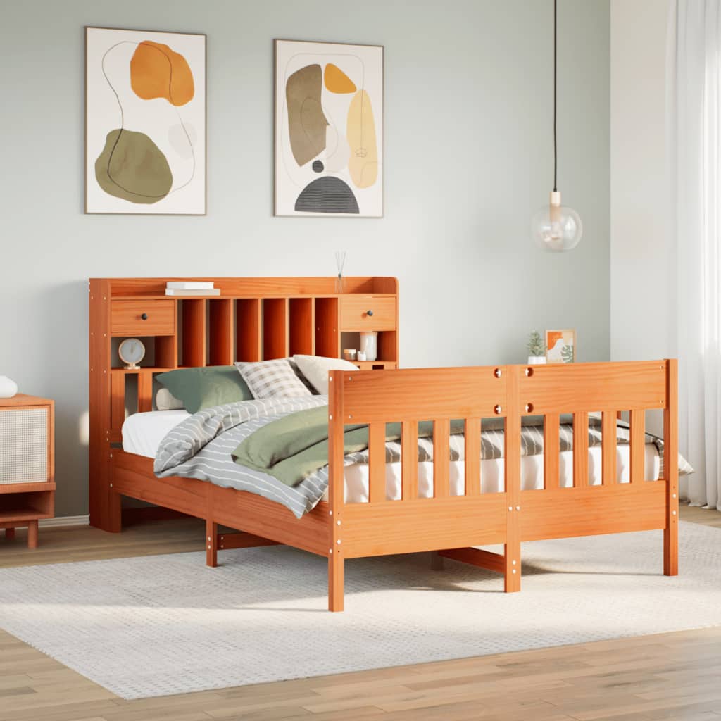 Bedframe zonder matras massief grenenhout wasbruin 160x200 cm is nu te koop bij PeponiXL, paradijselijk wonen!