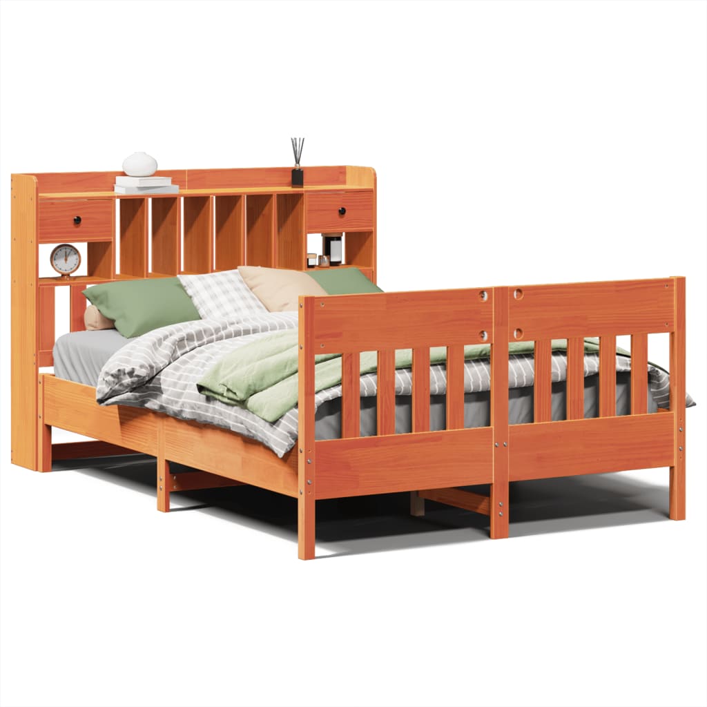Bedframe zonder matras massief grenenhout wasbruin 150x200 cm is nu te koop bij PeponiXL, paradijselijk wonen!